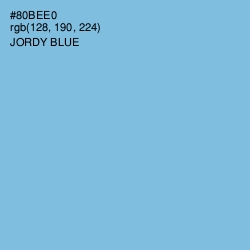 #80BEE0 - Jordy Blue Color Image
